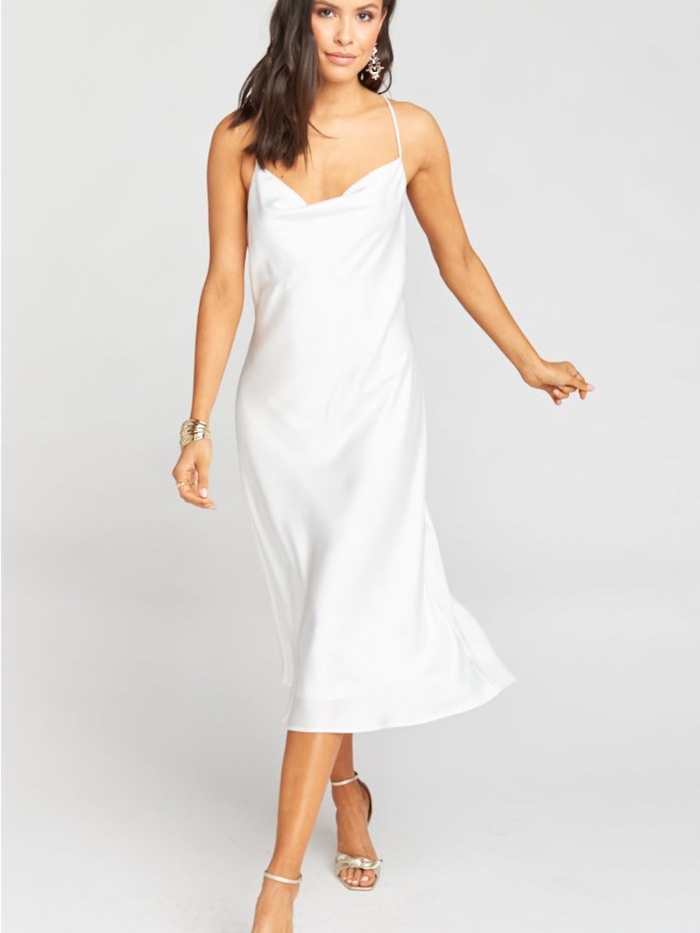 Show Me Your MuMu Verona Satin Cowl Midi Slip Dress
